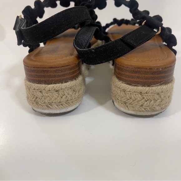 Pierre Dumas Women's Magic-9 Platform Black Espadrille Sandals 5.5 - Picture 5 of 14